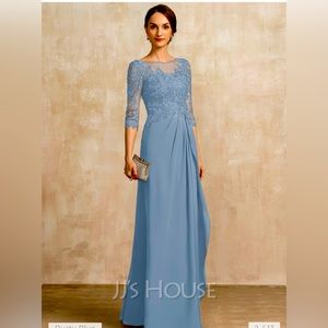 Mother of the bride dress.  Never worn.  Custom size. See 2nd photo for size.